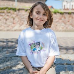 Tee shirt enfant unisex blanc touche coton 2