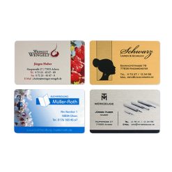 Carte de visite en aluminium taille 54 x 85 x 0,5 mm