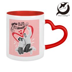 Tasse en céramique TWO TONES & LOVE HANDLE 11oz Orca™ Coating PrintFabrik Grossiste en matériel de sublimation