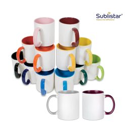 Tasse en céramique TWO TONES & HANDLE 11oz, Sublistar®-Coating PrintFabrik Grossiste en matériel de sublimation