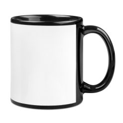 Tasse en céramique noire NORA Orca™ Coating PrintFabrik Grossiste en matériel de sublimation